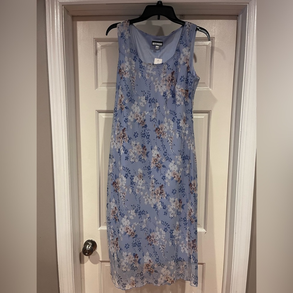 bebe Light Blue Floral Maxi Dress